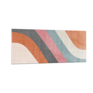 Glasbild - Bild auf glas - Diagonale Komposition – Bewegung - 100x40 cm