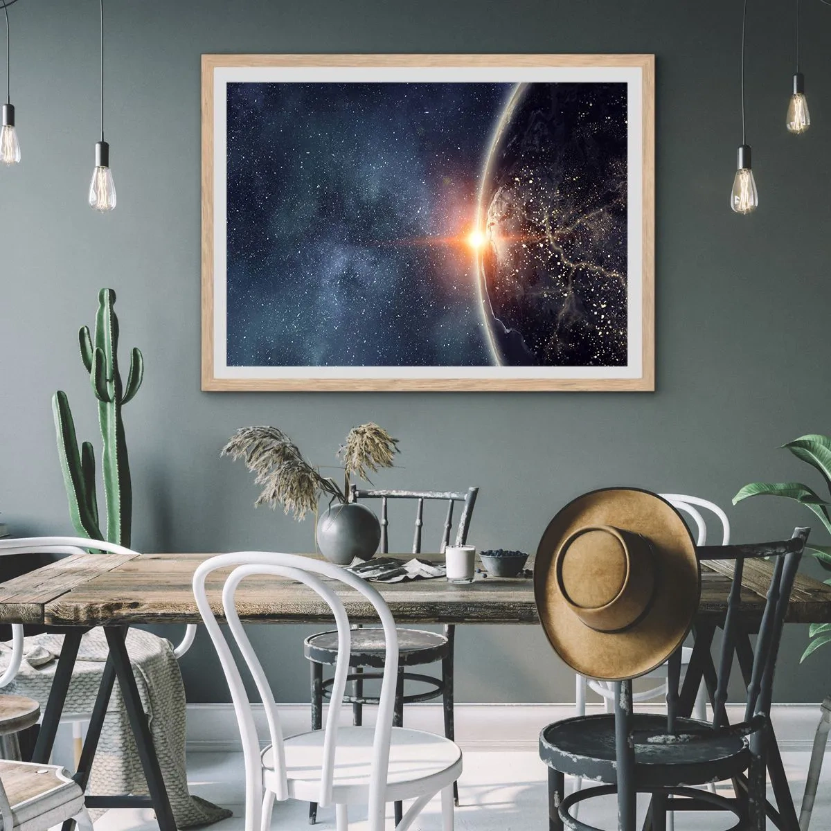 Poster in einem Rahmen aus heller Eiche - In einer neuen Perspektive - 40x30 cm