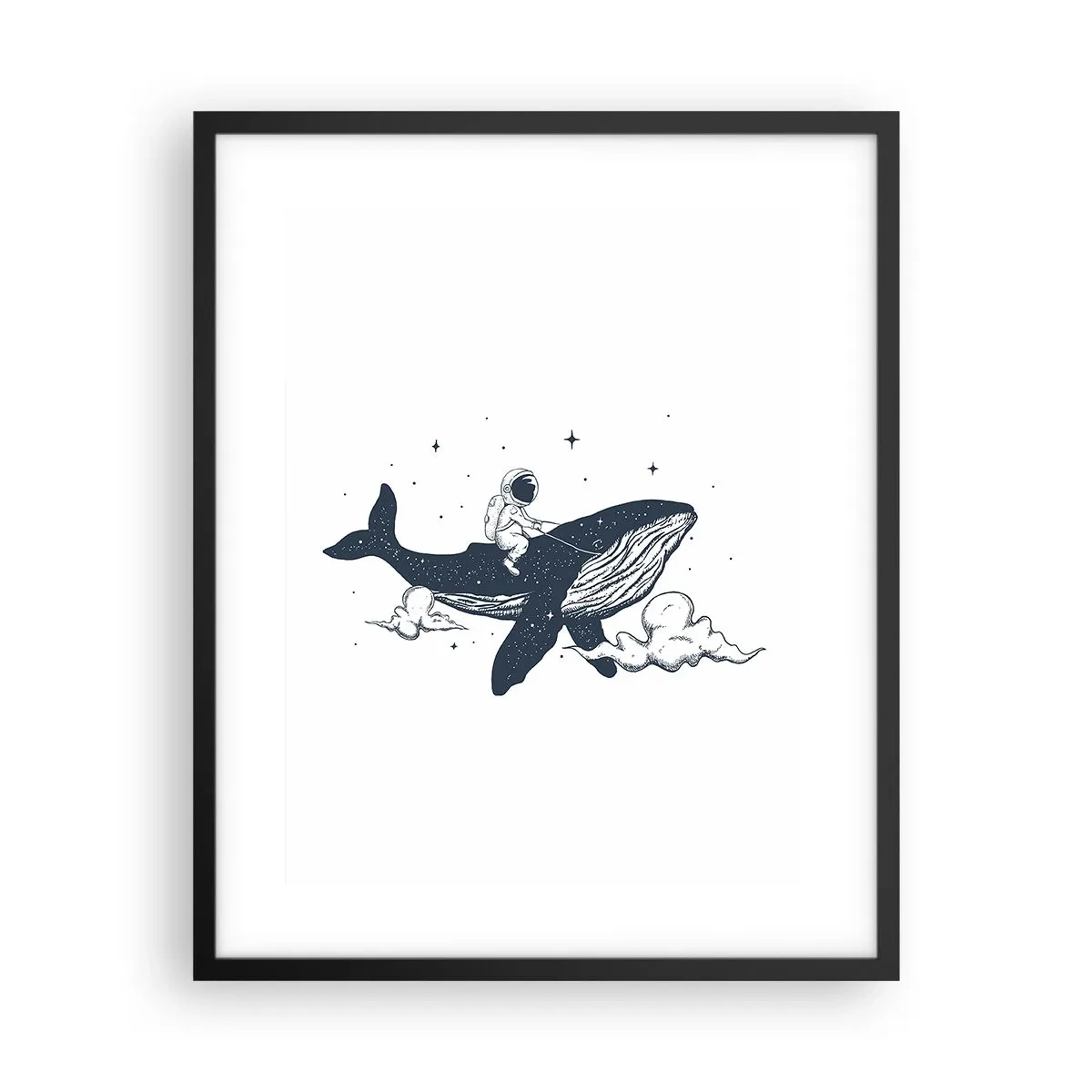 Poster in einem schwarzem Rahmen - Weltraumabenteuer - 40x50 cm
