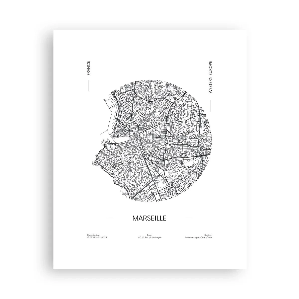 Poster - Anatomie von Marseille - 40x50 cm