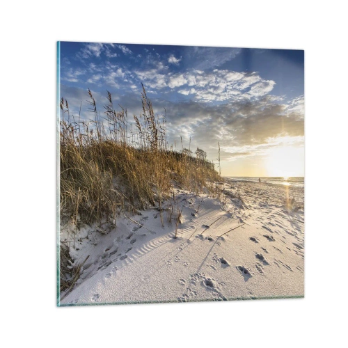 Glasbild - Bild auf glas - Einladung zu einem Spaziergang - 30x30 cm