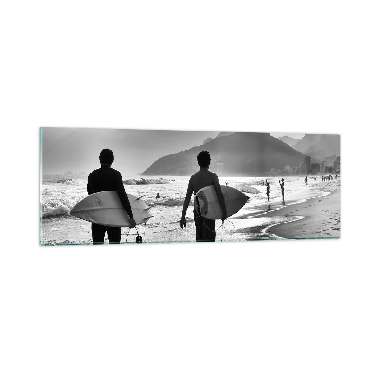 Glasbild - Bild auf glas - Single-Wave-Samba - 90x30 cm