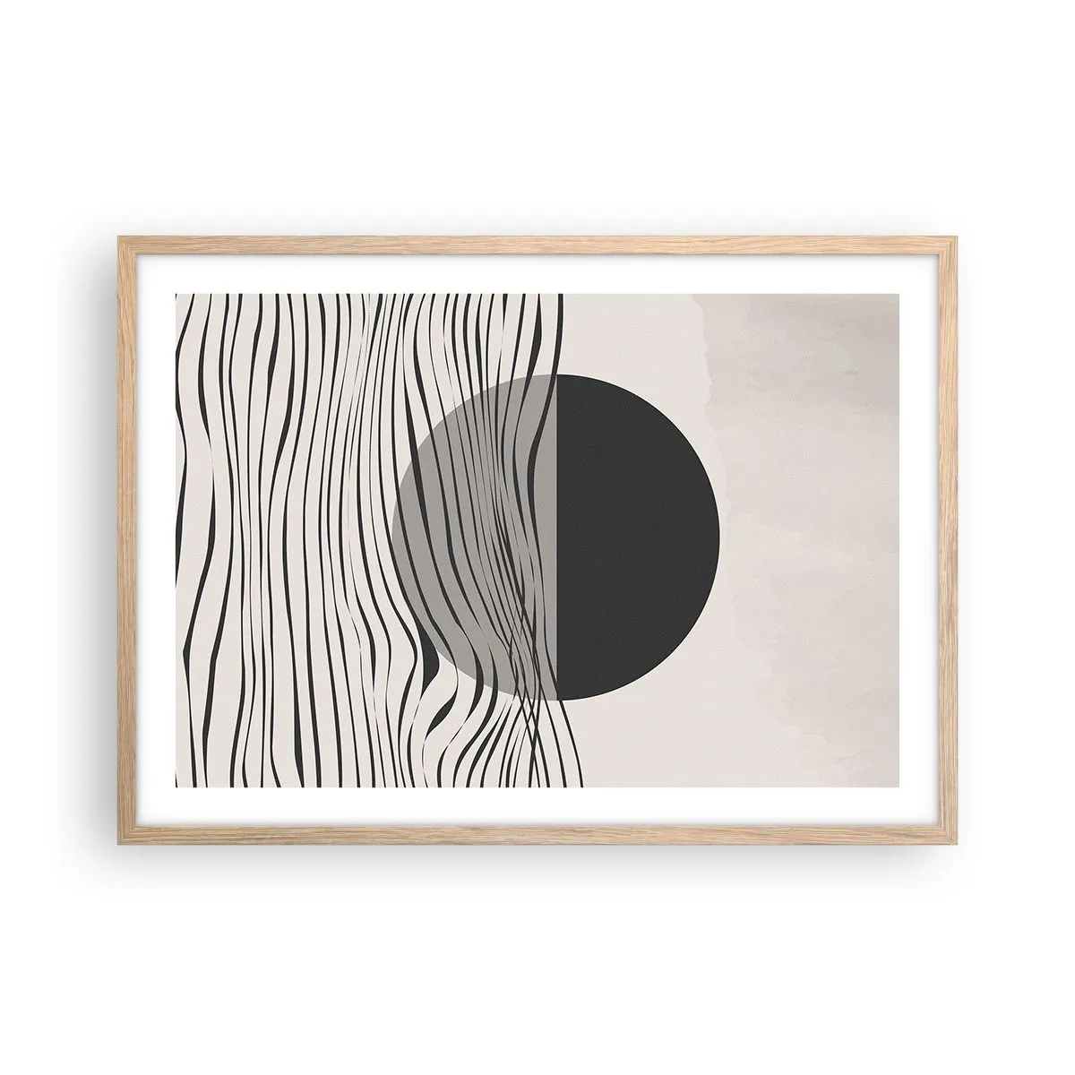 Poster in einem Rahmen aus heller Eiche - Halbe Komposition - 70x50 cm
