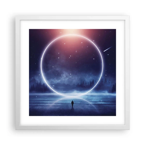 Poster in einem weißen Rahmen - Sie sind schon da ... - 40x40 cm