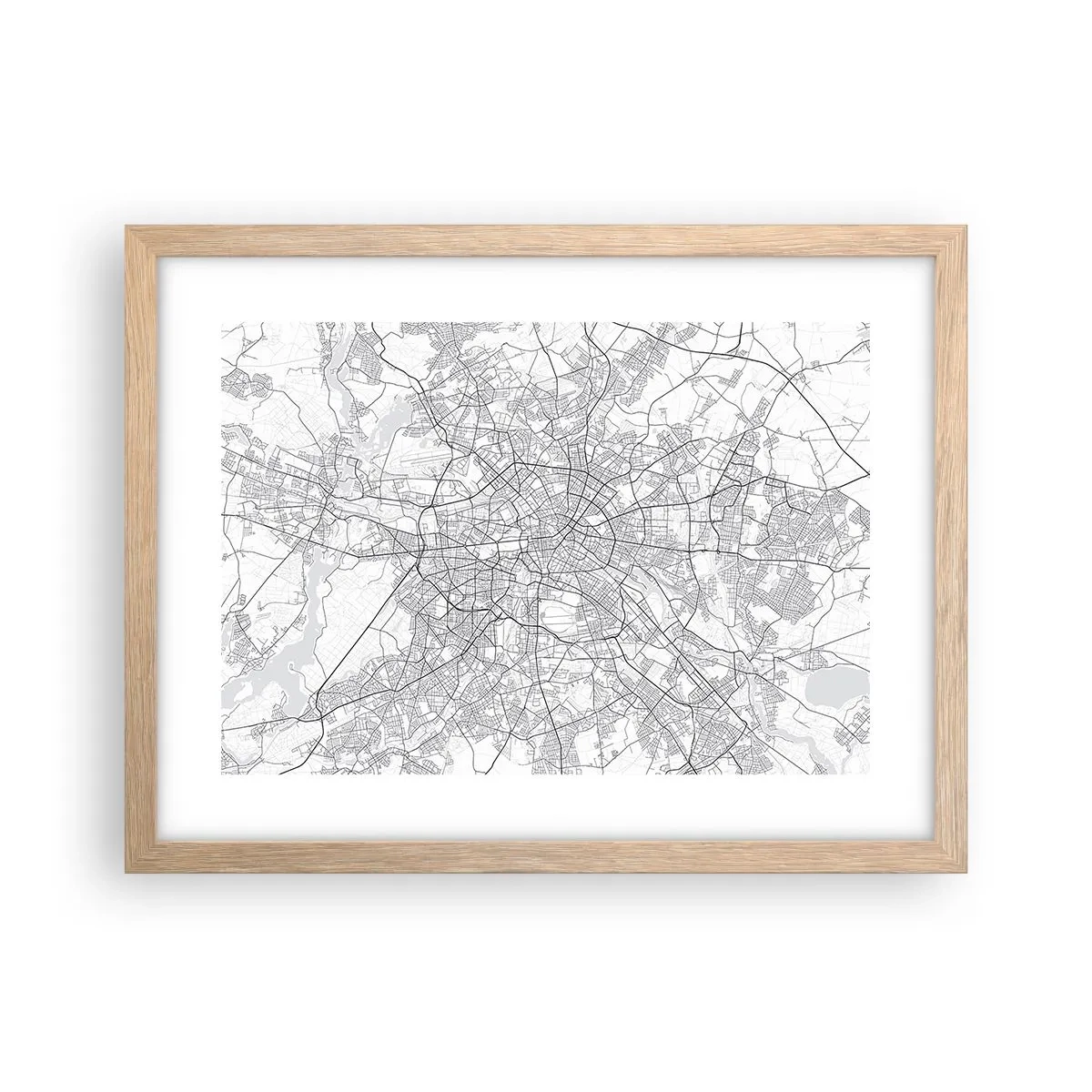 Poster in einem Rahmen aus heller Eiche - Berliner Blume - 40x30 cm