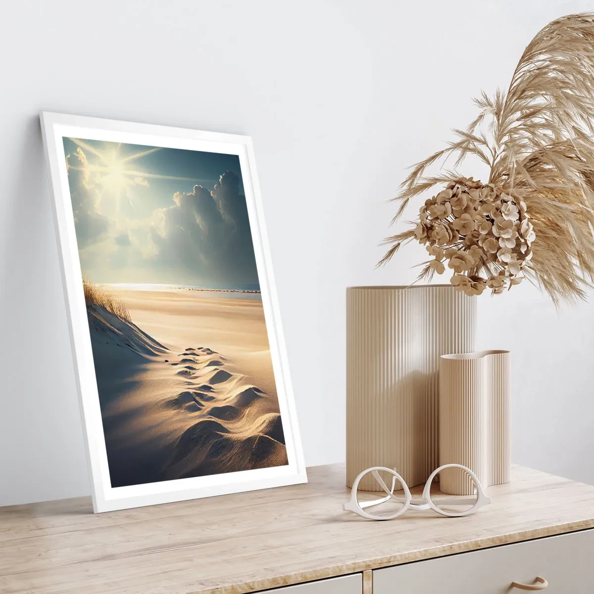 Poster in einem weißen Rahmen - Beruhigende Landschaft - 30x40 cm