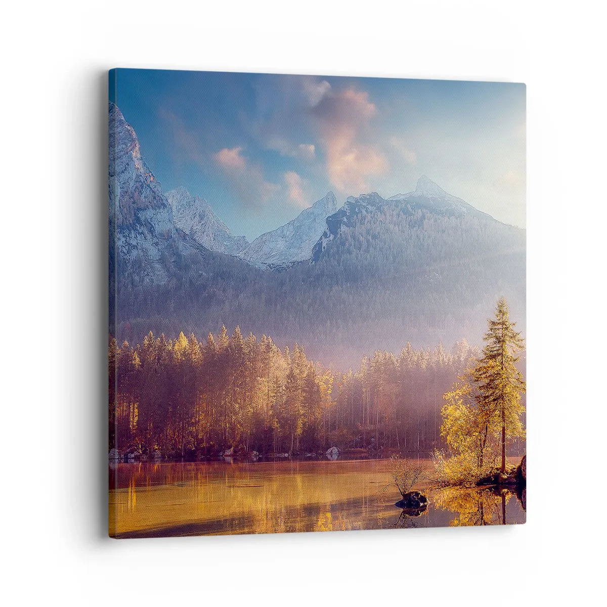 Bild auf Leinwand - Leinwandbild - In den Bergen und Tälern - 40x40 cm