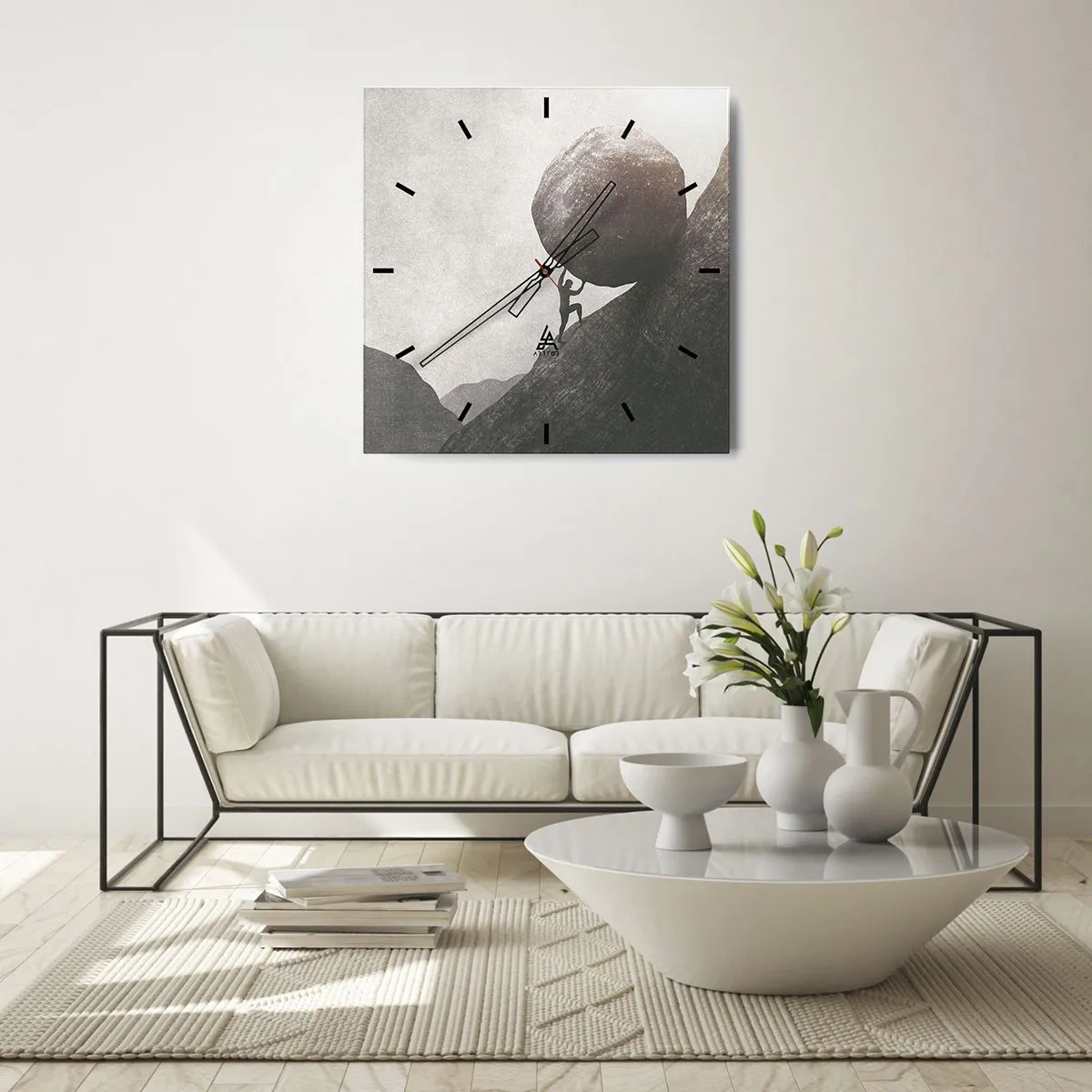 Wanduhr - Glasuhr - Ich glaube wider alle Hoffnung - 40x40 cm