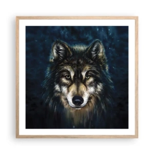 Poster in einem Rahmen aus heller Eiche - Alpha? Und Omega - 60x60 cm