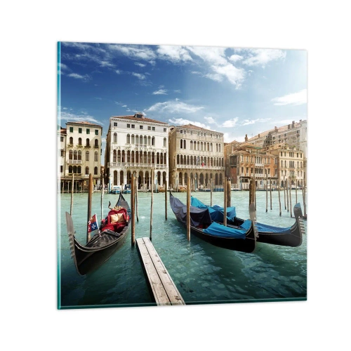 Glasbild - Bild auf glas - Paläste in Blau - 30x30 cm