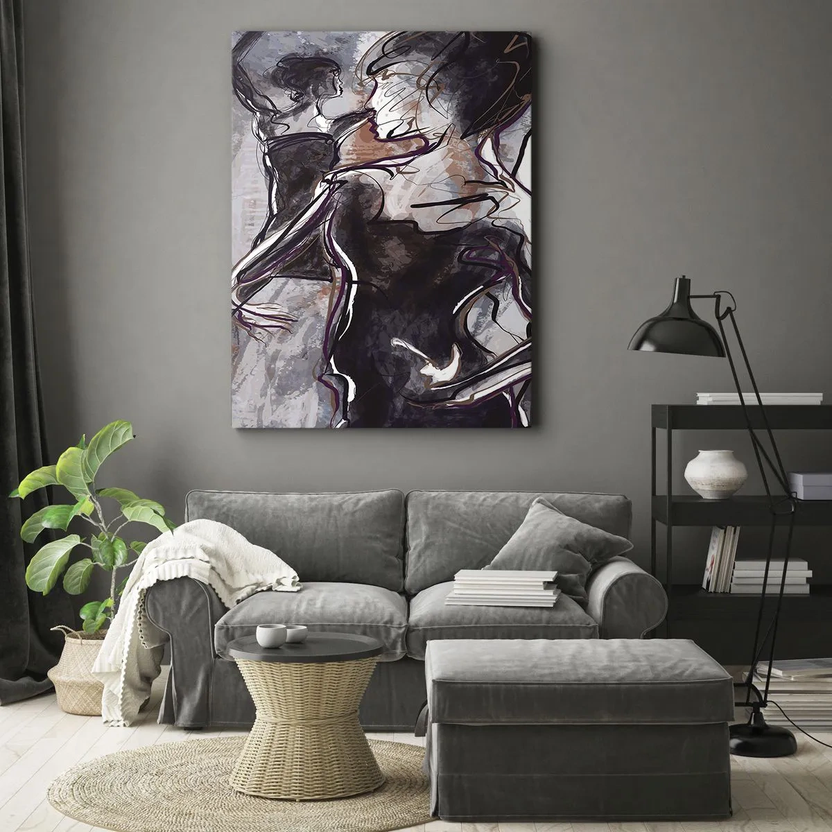 Bild auf Leinwand - Leinwandbild - In der Musik auflösen - 45x80 cm