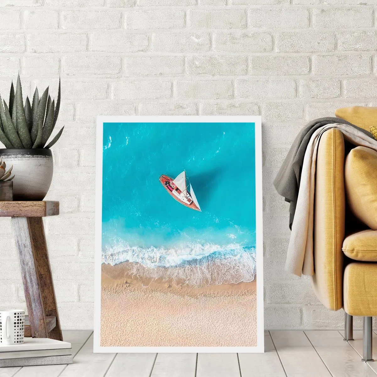 Poster - An der Grenze von Blau und Gold - 70x100 cm