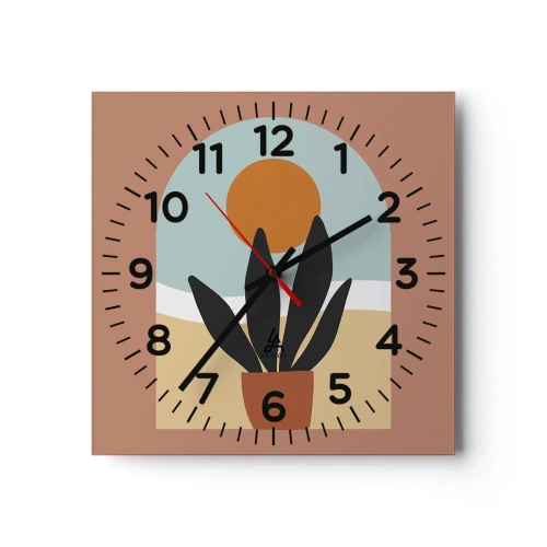 Wanduhr - Glasuhr - Kleine Freuden - 40x40 cm