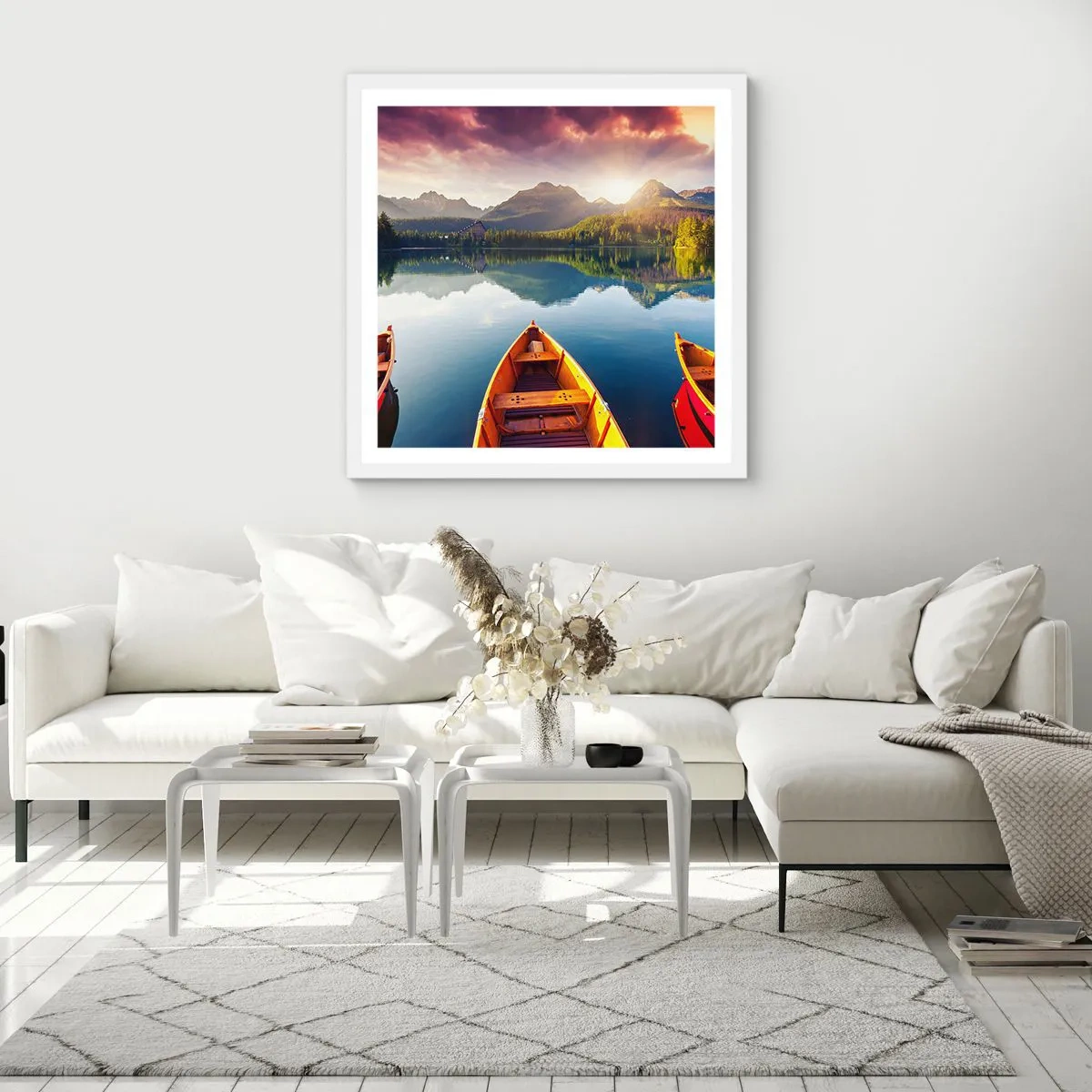 Poster in einem weißen Rahmen - Nichts gegen die Natur - 50x50 cm