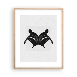 Poster in einem Rahmen aus heller Eiche - Gemeinsame Seele - 40x50 cm