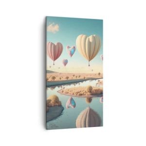 Bild auf Leinwand - Leinwandbild - Dank Liebe steigt man auf - 45x80 cm