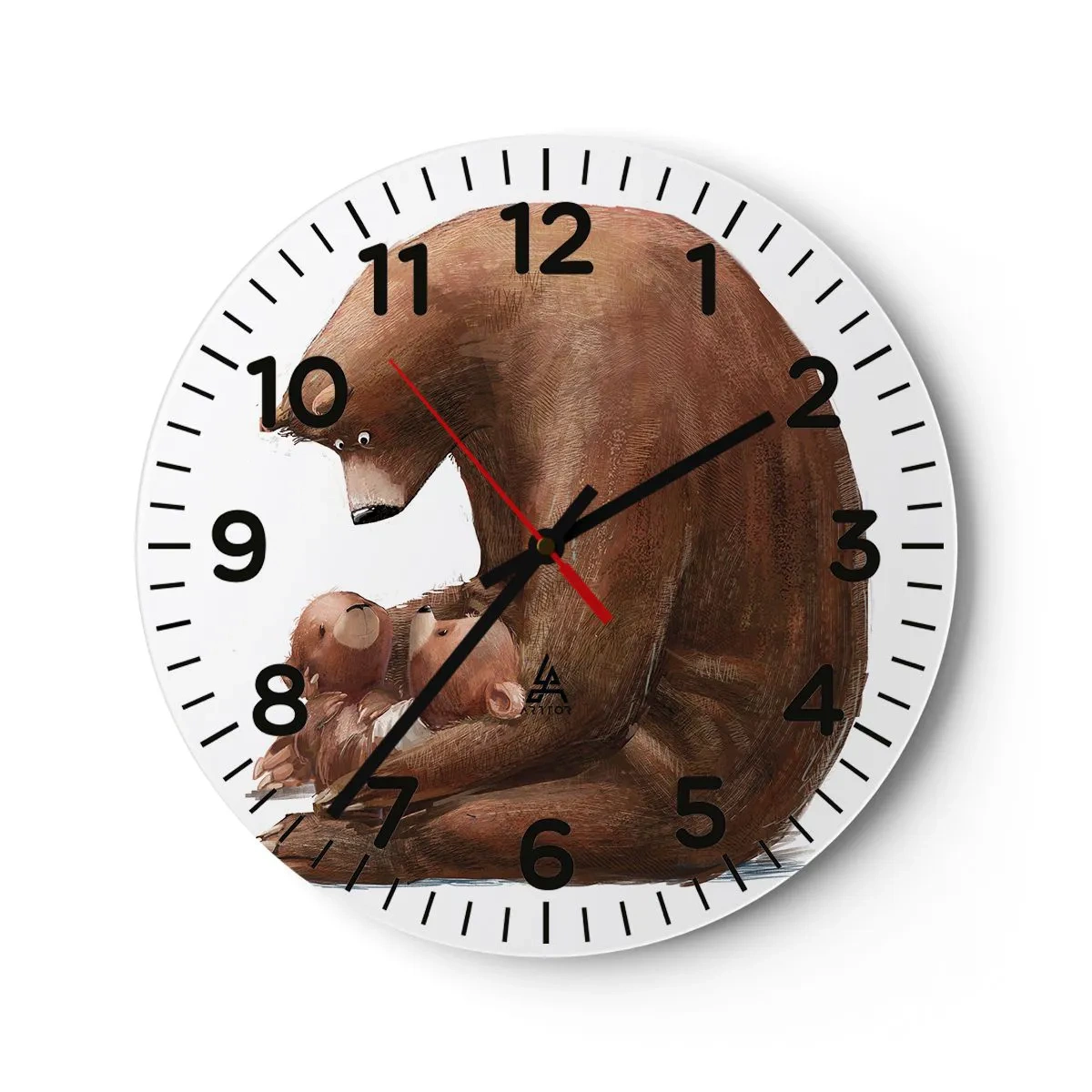 Wanduhr - Glasuhr - Süße Träume, Kinder - 40x40 cm