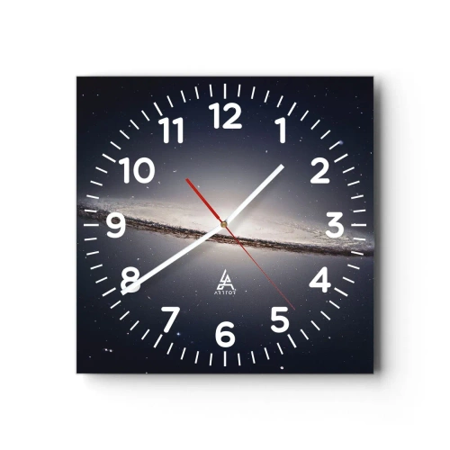 Wanduhr - Glasuhr - Vor langer Zeit in einer weit entfernten Galaxie ... - 40x40 cm