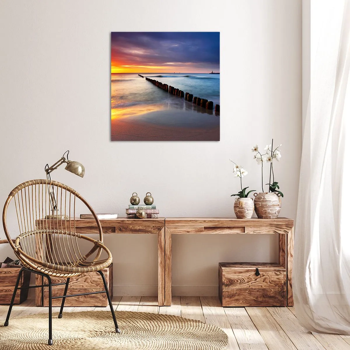 Bild auf Leinwand - Leinwandbild - Lausche der Stille - 60x60 cm