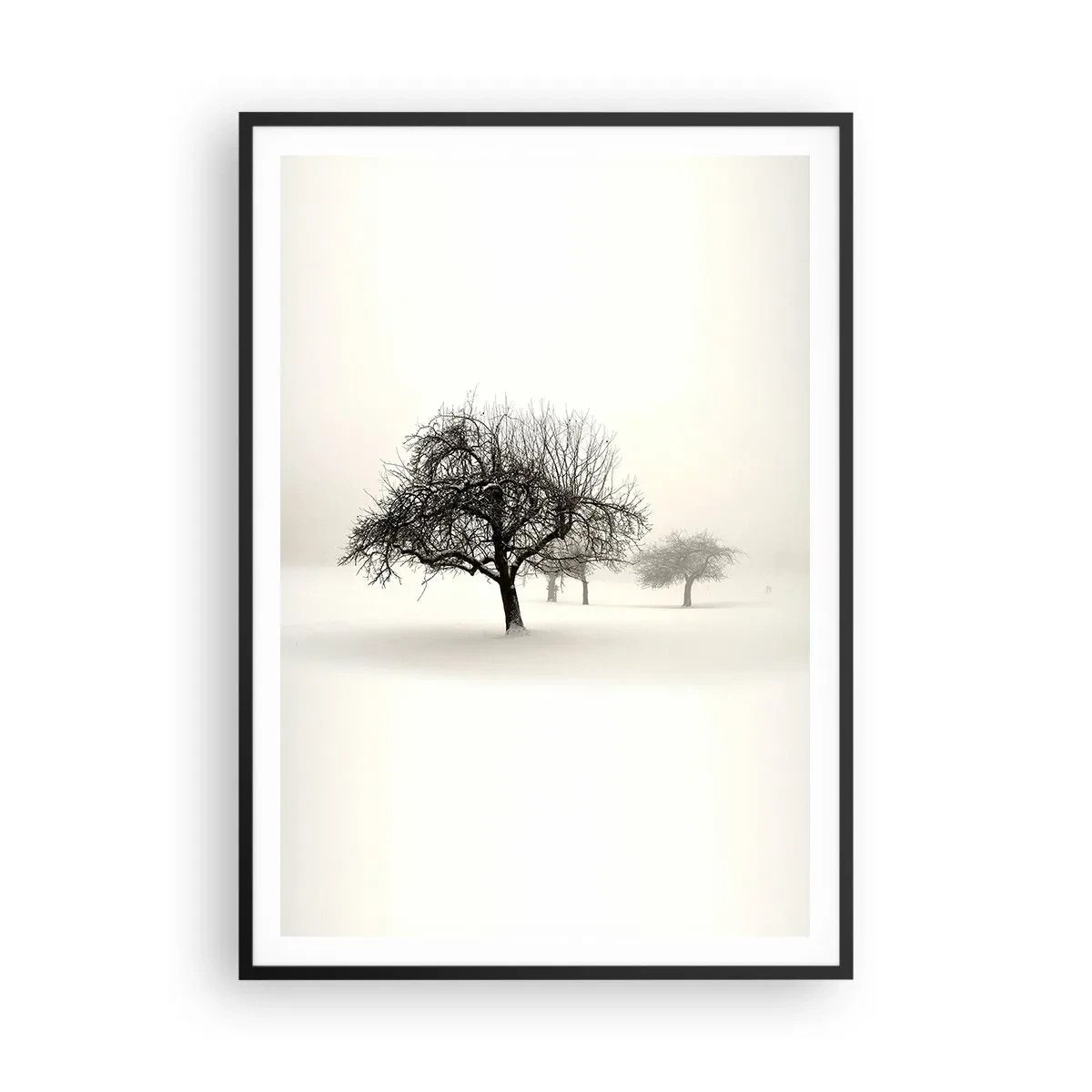 Poster in einem schwarzem Rahmen - Winterschlaf - 70x100 cm