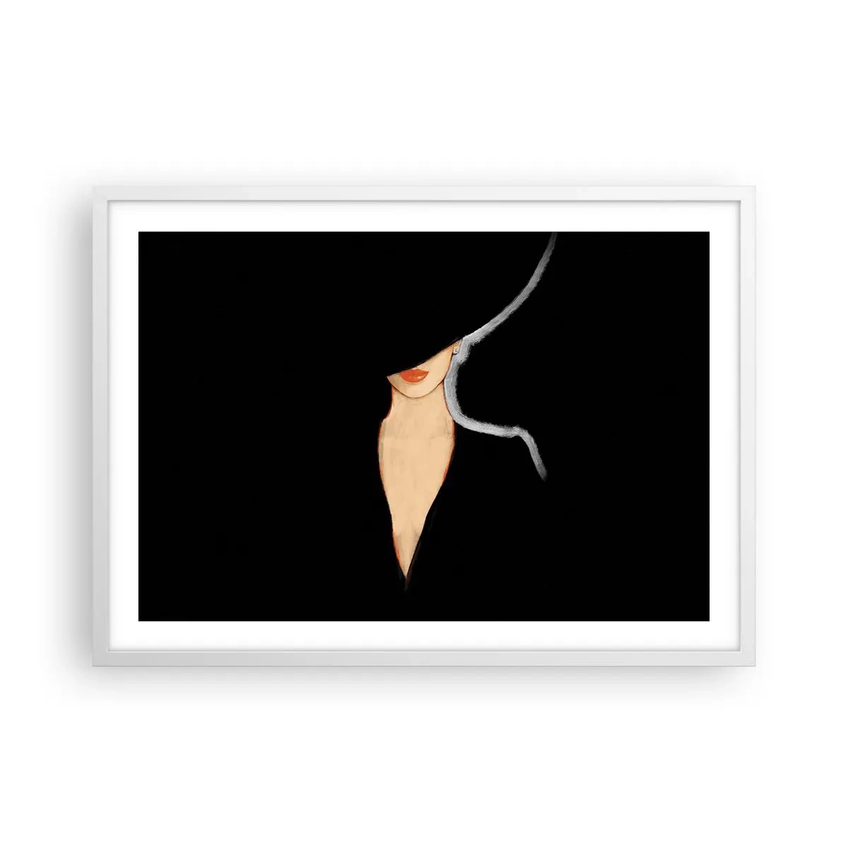 Poster in einem weißen Rahmen - Eleganz und Stil - 70x50 cm