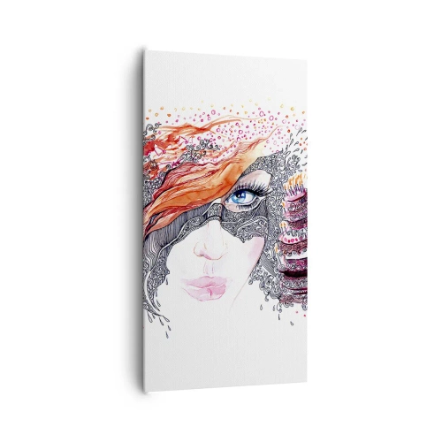 Bild auf Leinwand - Leinwandbild - Bei ihr ist jeden Tag Feiertag - 65x120 cm