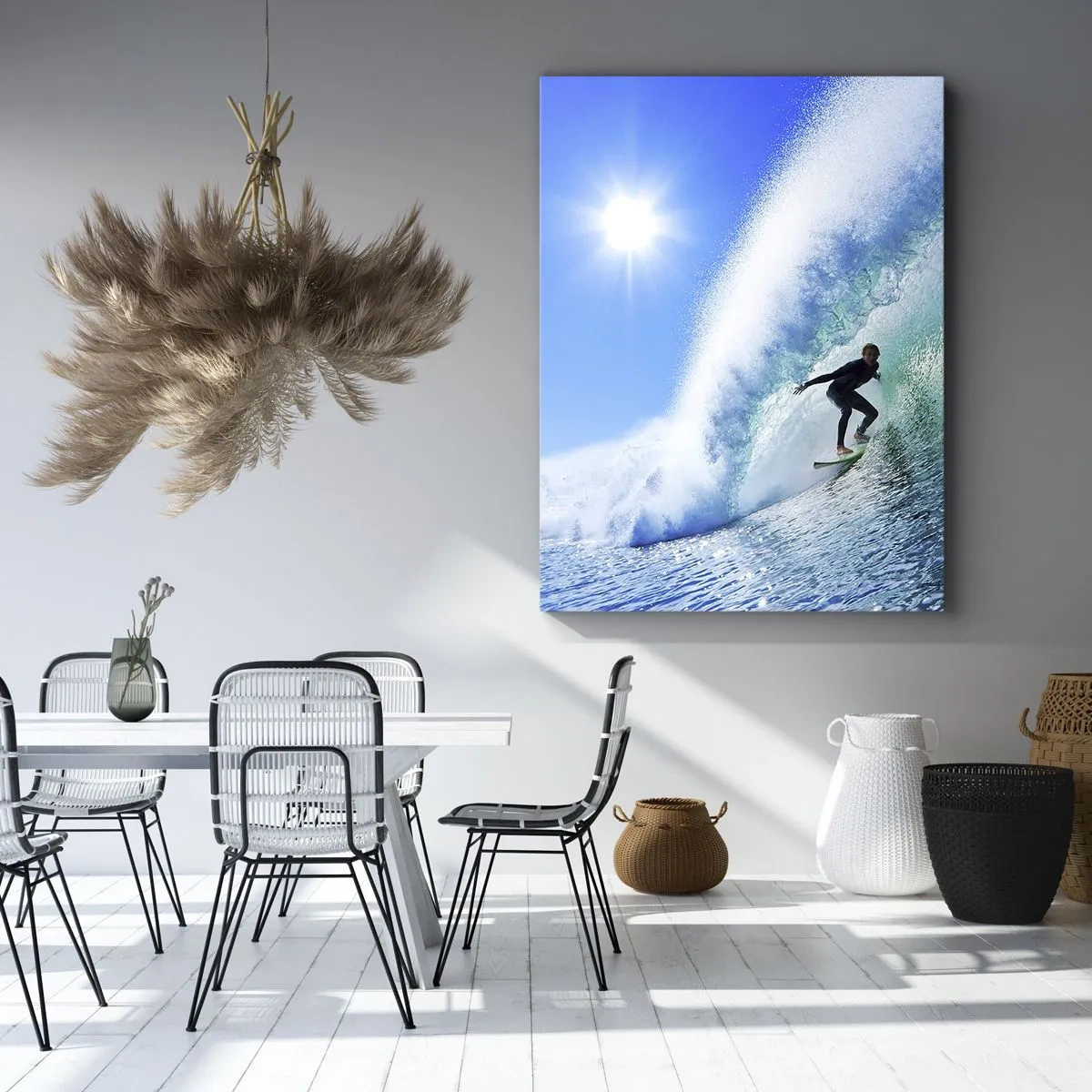 Bild auf Leinwand - Leinwandbild - Durch das große Blau - 55x100 cm