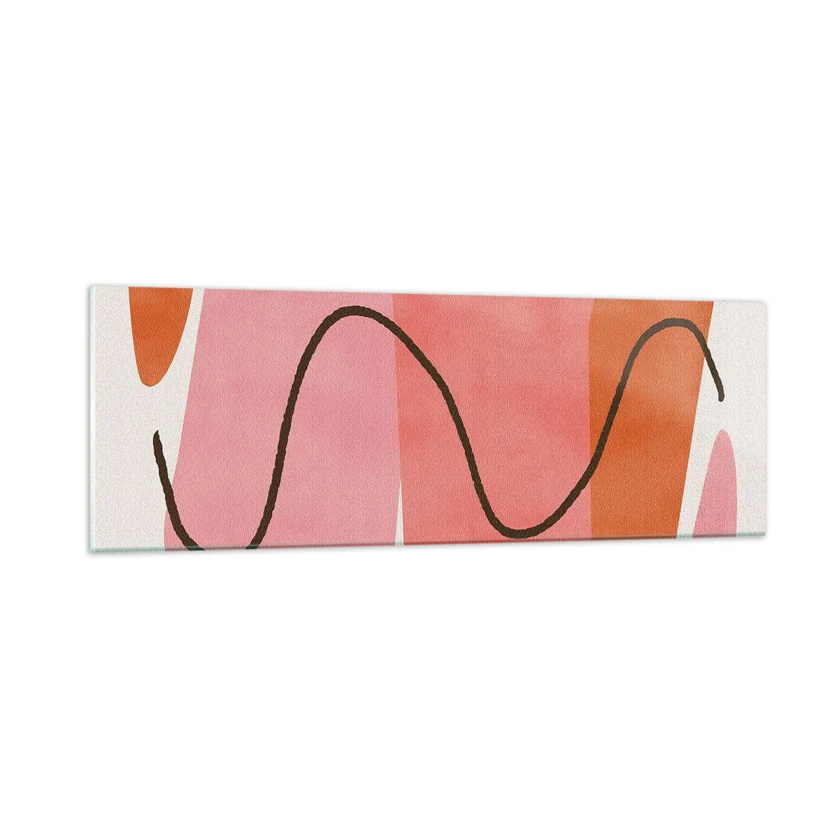 Glasbild - Bild auf glas - Sanfte Bewegung der Formen - 90x30 cm