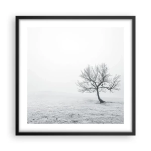 Poster in einem schwarzem Rahmen - Gegen das Nichts - 50x50 cm