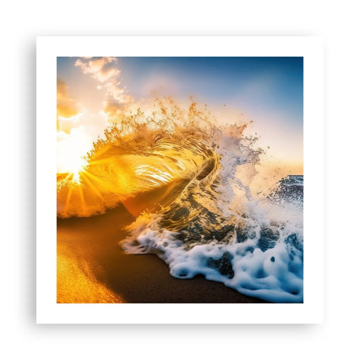 Poster - Spaß im Sand - 50x50 cm