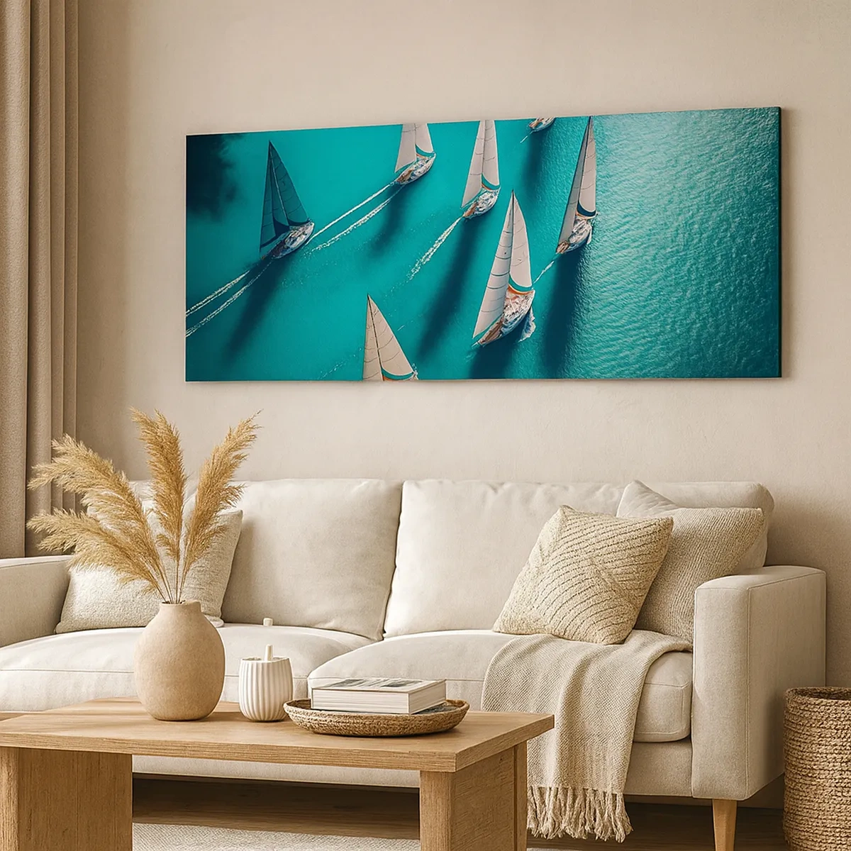 Bild auf Leinwand - Leinwandbild - Im Wettbewerb mit dem Wind - 30x30 cm