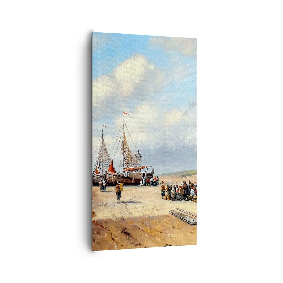 Bild auf Leinwand - Leinwandbild - Nach einem erfolgreichen Fischfang - 65x120 cm