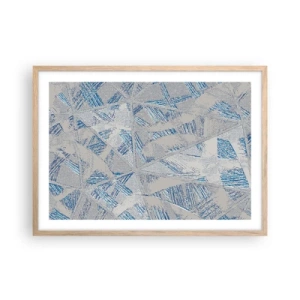 Poster in einem Rahmen aus heller Eiche - In einem blaugrauen Labyrinth - 70x50 cm