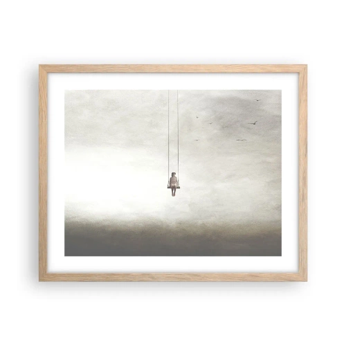 Poster in einem Rahmen aus heller Eiche - Ein Kind in uns - 50x40 cm