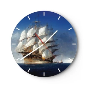 Wanduhr - Glasuhr - Der große Ruhm! - 40x40 cm