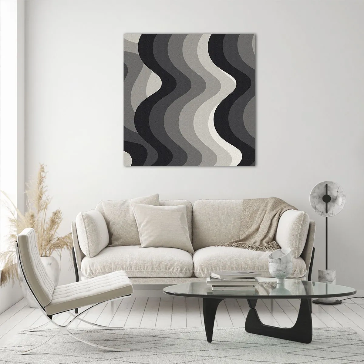 Glasbild - Bild auf glas - Eine Welle nach der anderen - 70x70 cm