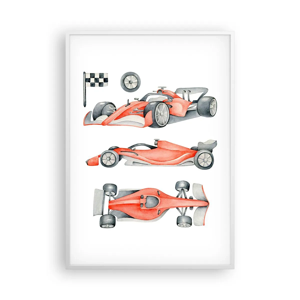 Poster in einem weißen Rahmen - Dem Traum folgen - 70x100 cm