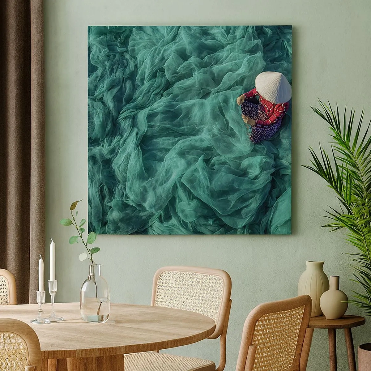 Bild auf Leinwand - Leinwandbild - In einem Meer aus Netzen - 30x30 cm