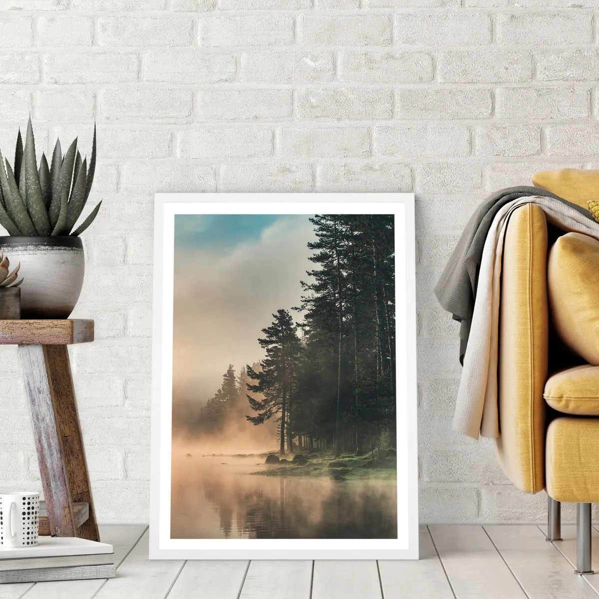 Poster in einem weißen Rahmen - Die Geburt des Tages - 50x70 cm