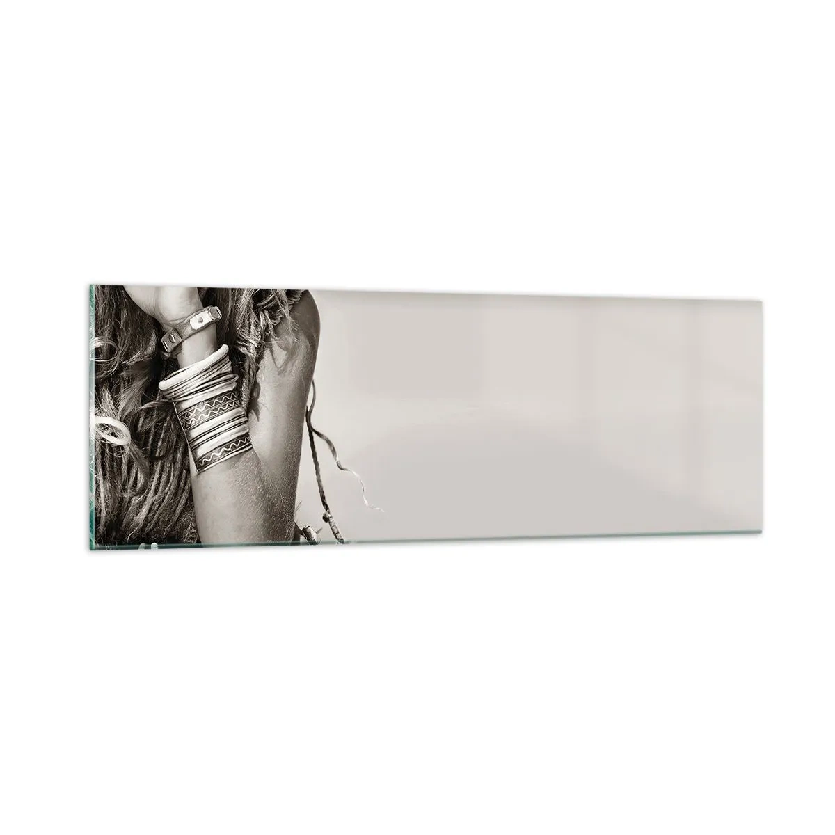 Glasbild - Bild auf glas - Wieso ein Mädchen - 90x30 cm