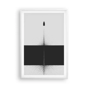 Poster in einem weißen Rahmen - Direkt zum Ziel - 61x91 cm