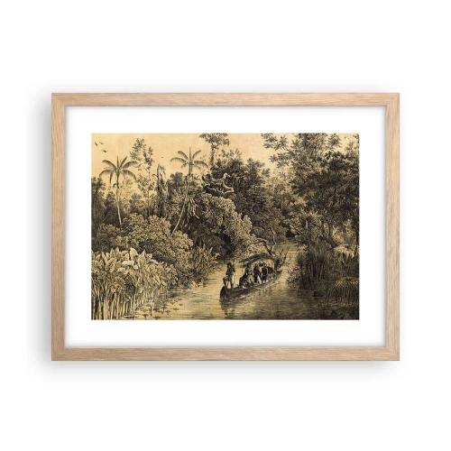 Poster in einem Rahmen aus heller Eiche - Expedition zur Quelle - 40x30 cm