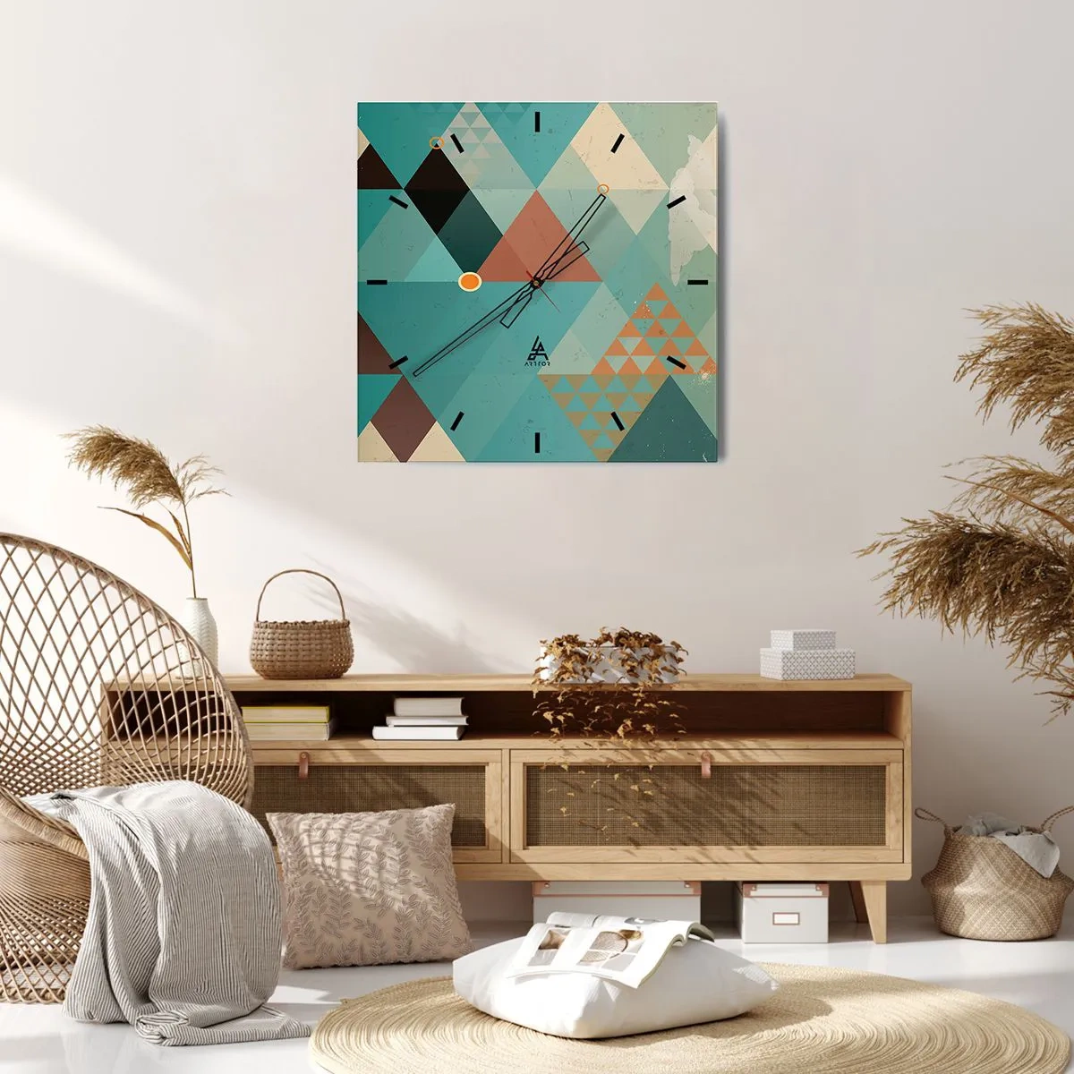 Wanduhr - Glasuhr - Einheit der Vielheit, Vielheit der Einheit - 30x30 cm