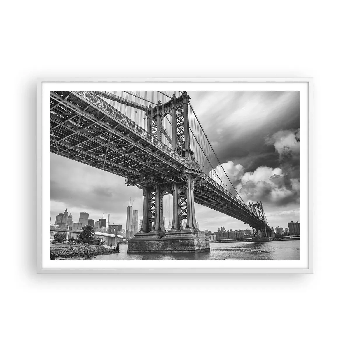 Poster in einem weißen Rahmen - Ins Herz der Stadt - 100x70 cm