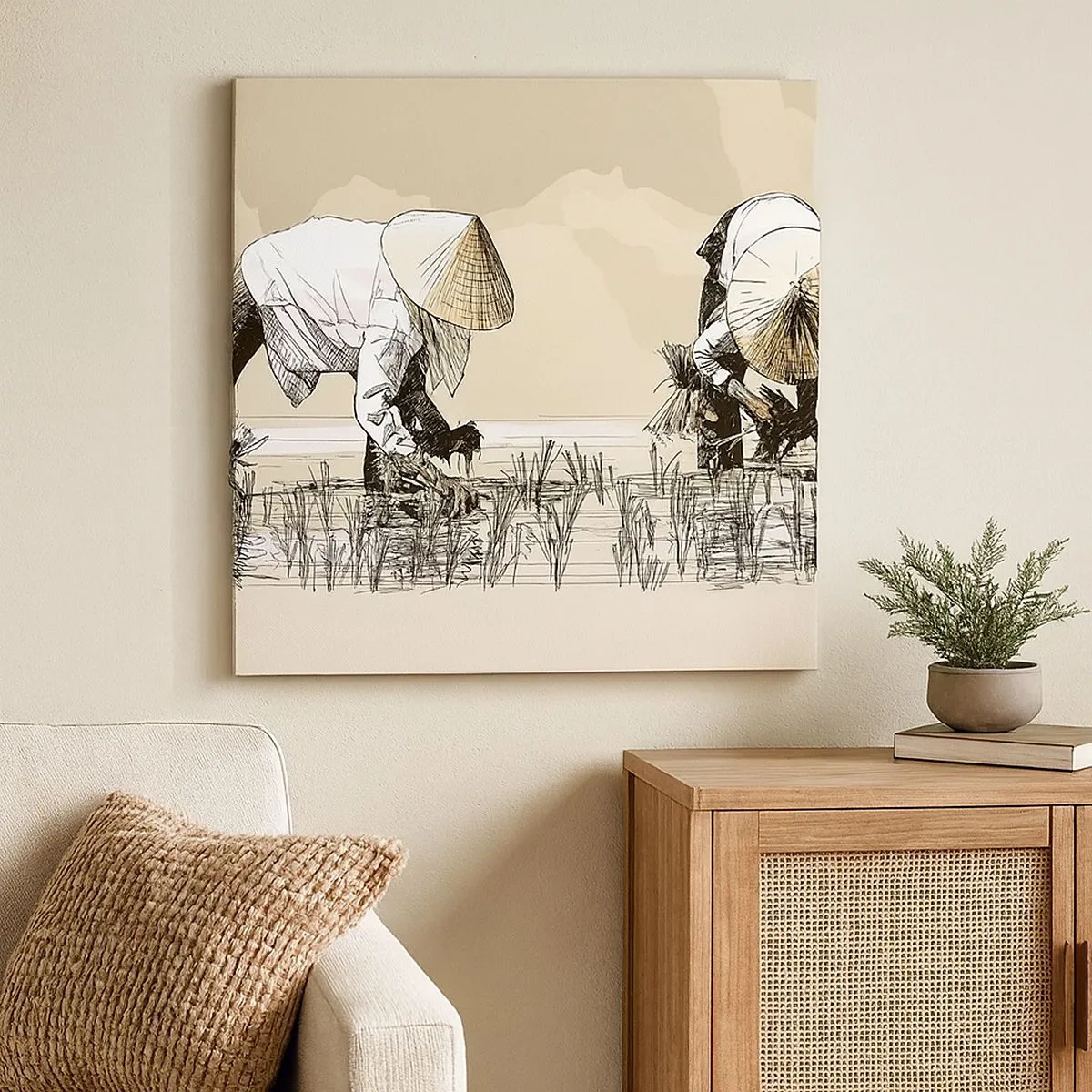 Bild auf Leinwand - Leinwandbild - Erfolgreiche Ernte - 30x30 cm