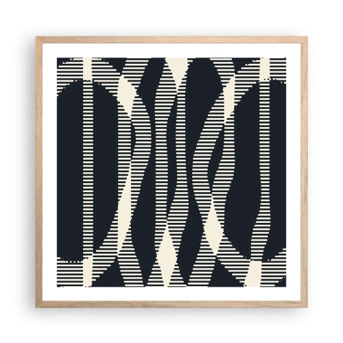 Poster in einem Rahmen aus heller Eiche - Ein Versuch, die Dunkelheit zu durchbrechen - 60x60 cm