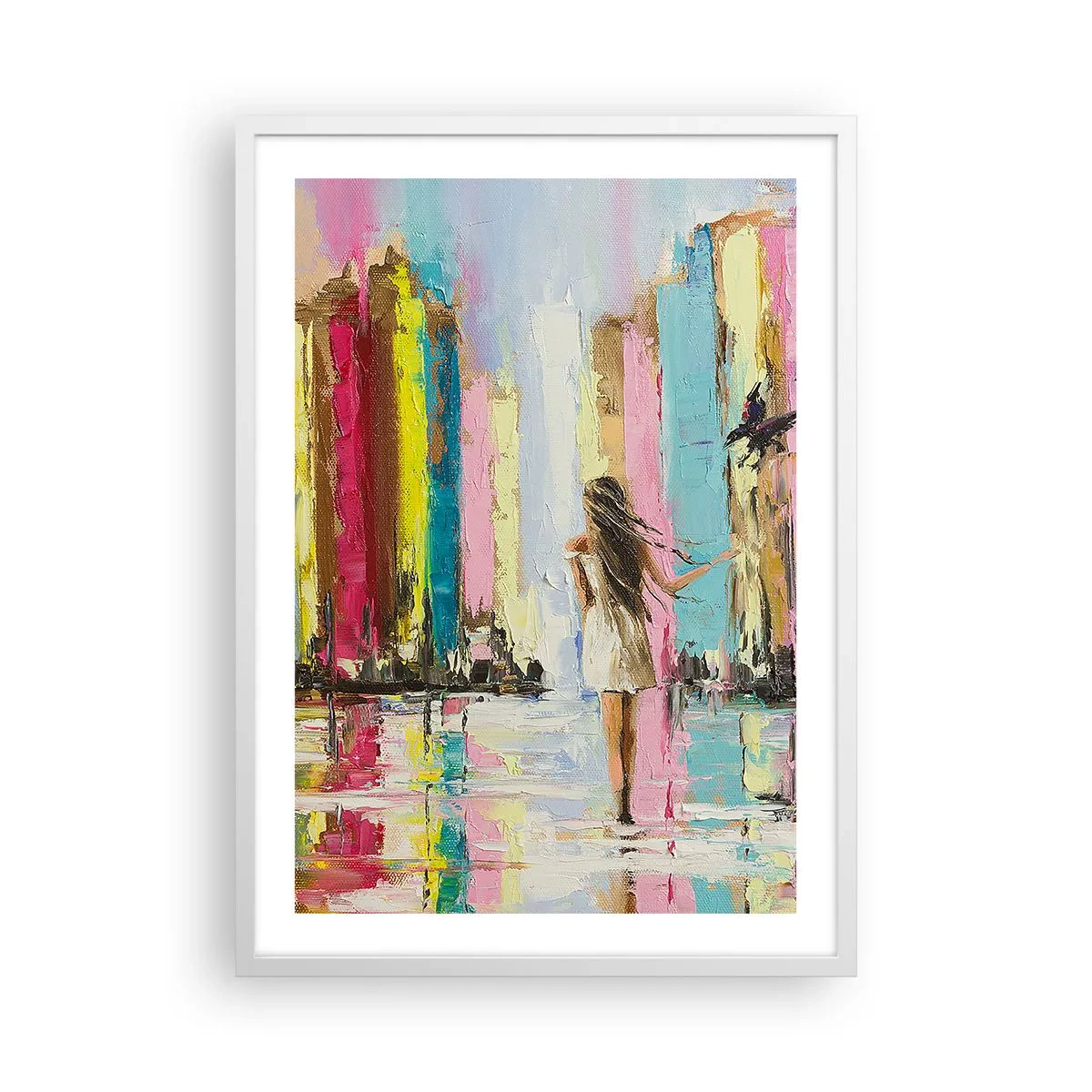 Poster in einem weißen Rahmen - Folge mir - 50x70 cm