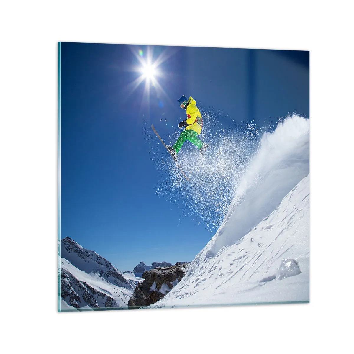 Glasbild - Bild auf glas - Tanzen mit den Bergen - 30x30 cm