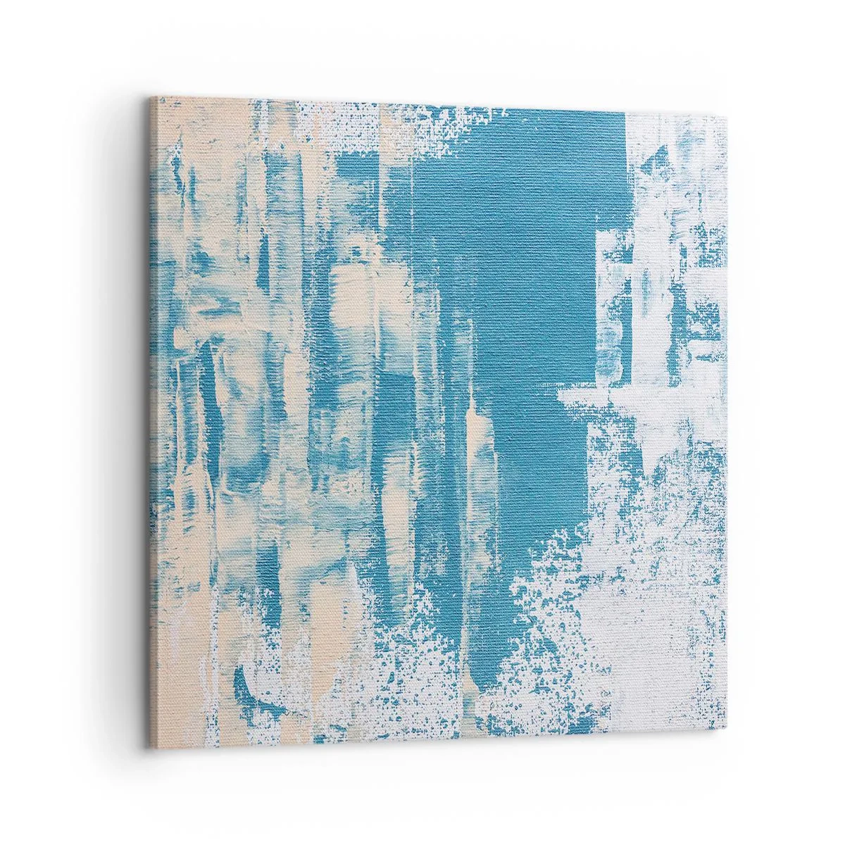 Bild auf Leinwand - Leinwandbild - Durch einen Eiszapfen - 60x60 cm