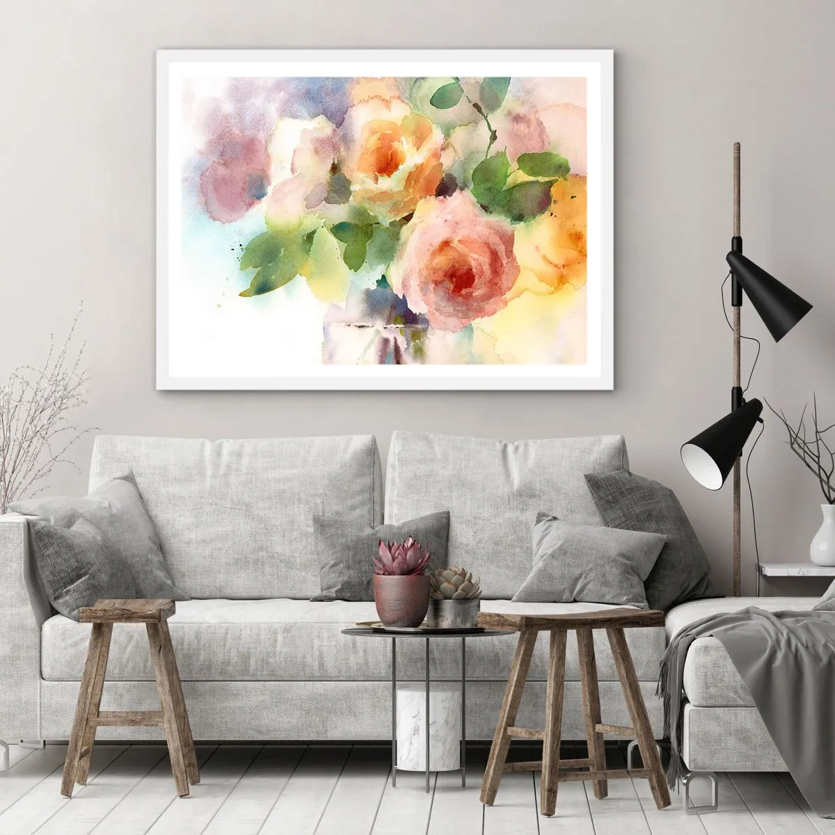 Poster in einem weißen Rahmen - Zart wie Aquarell - 40x30 cm